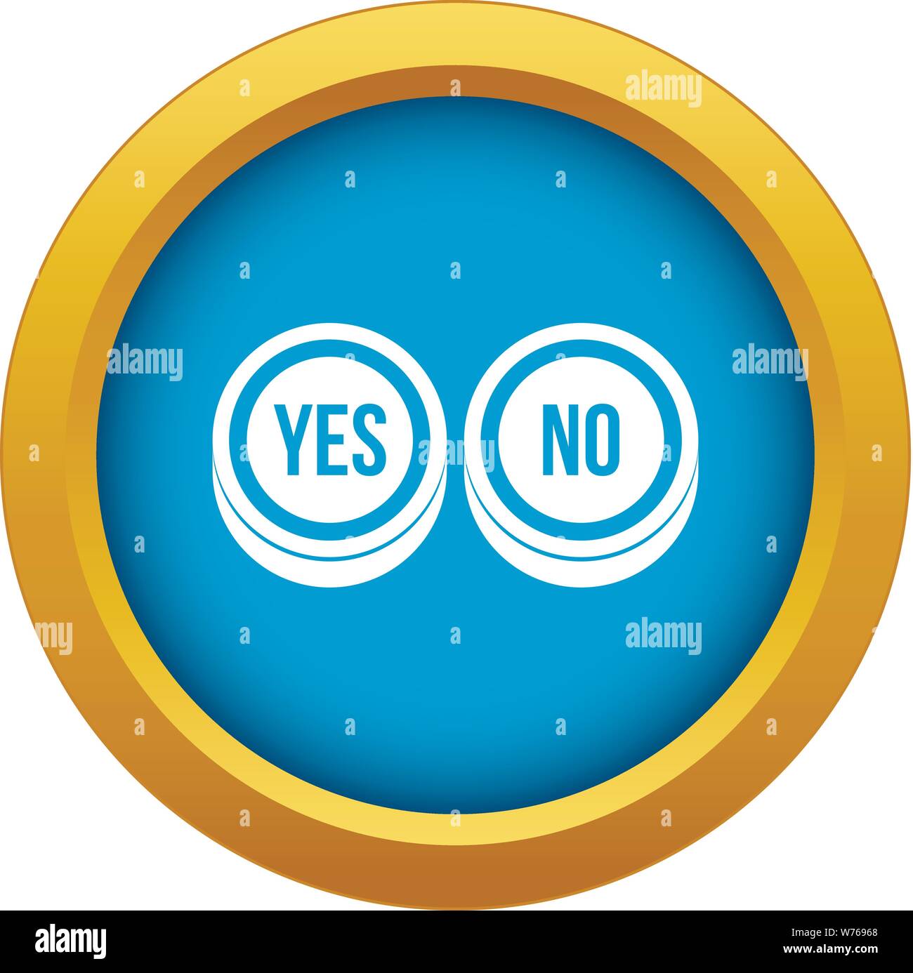 Round signs yes and no icon blue vector isolated Stock Vector Image ...