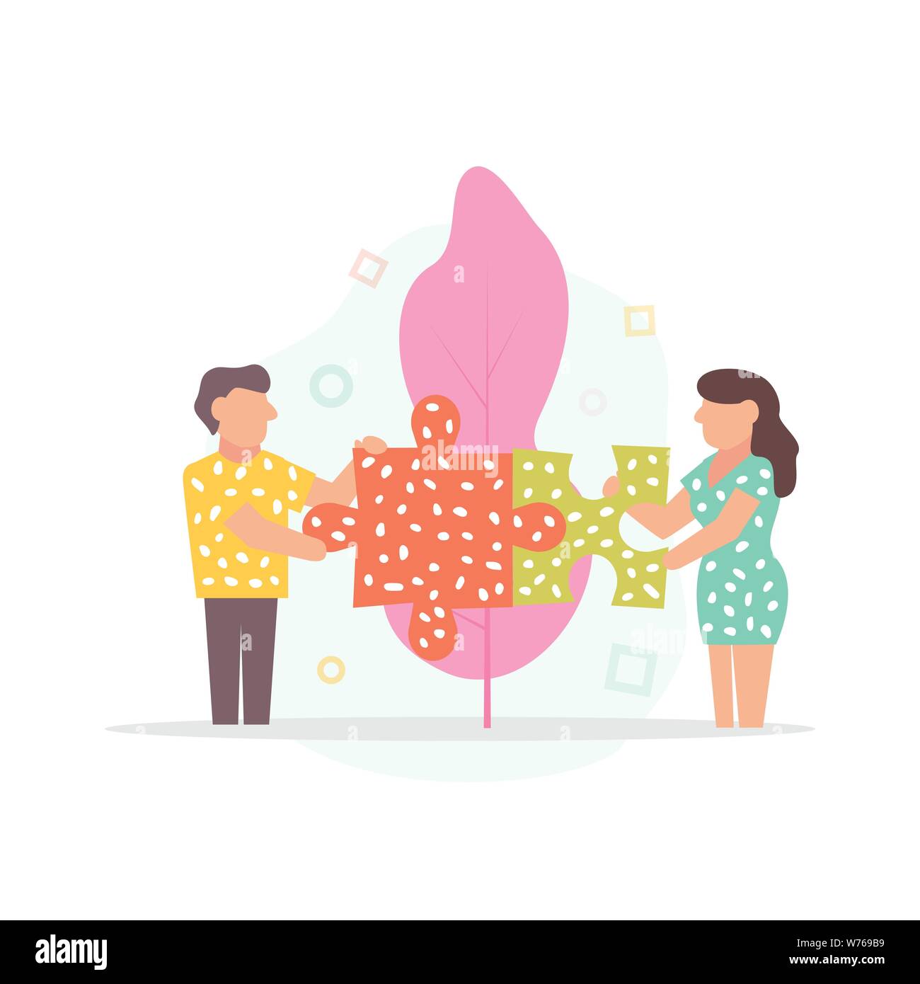 Couple concept Vector illustration in flat style Stock Vector