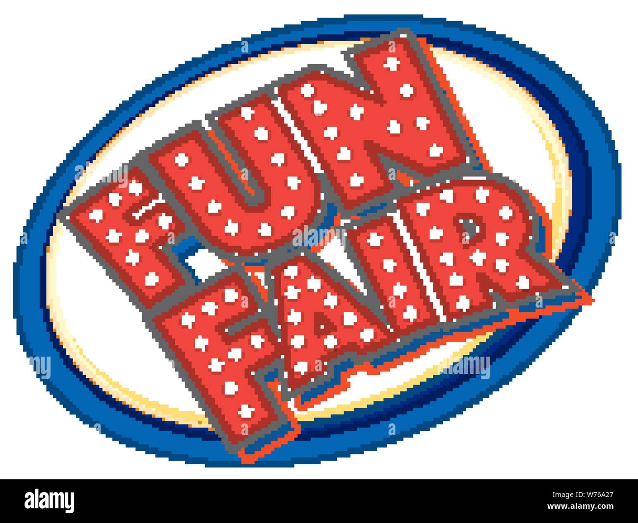 Sticker design for fun fair illustration Stock Vector Image & Art Alamy