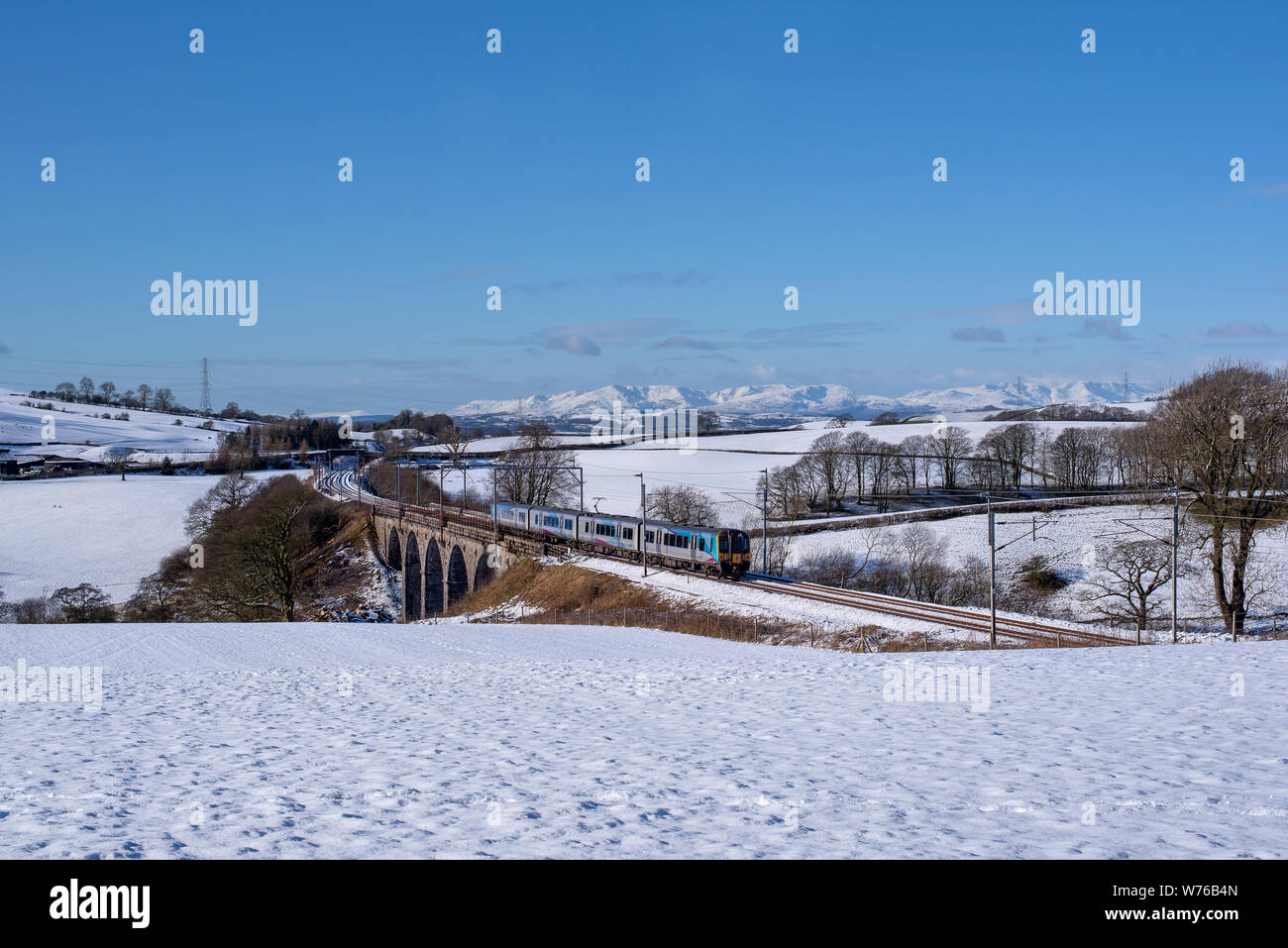 A winter scene at Docker on the WCLM Stock Photo