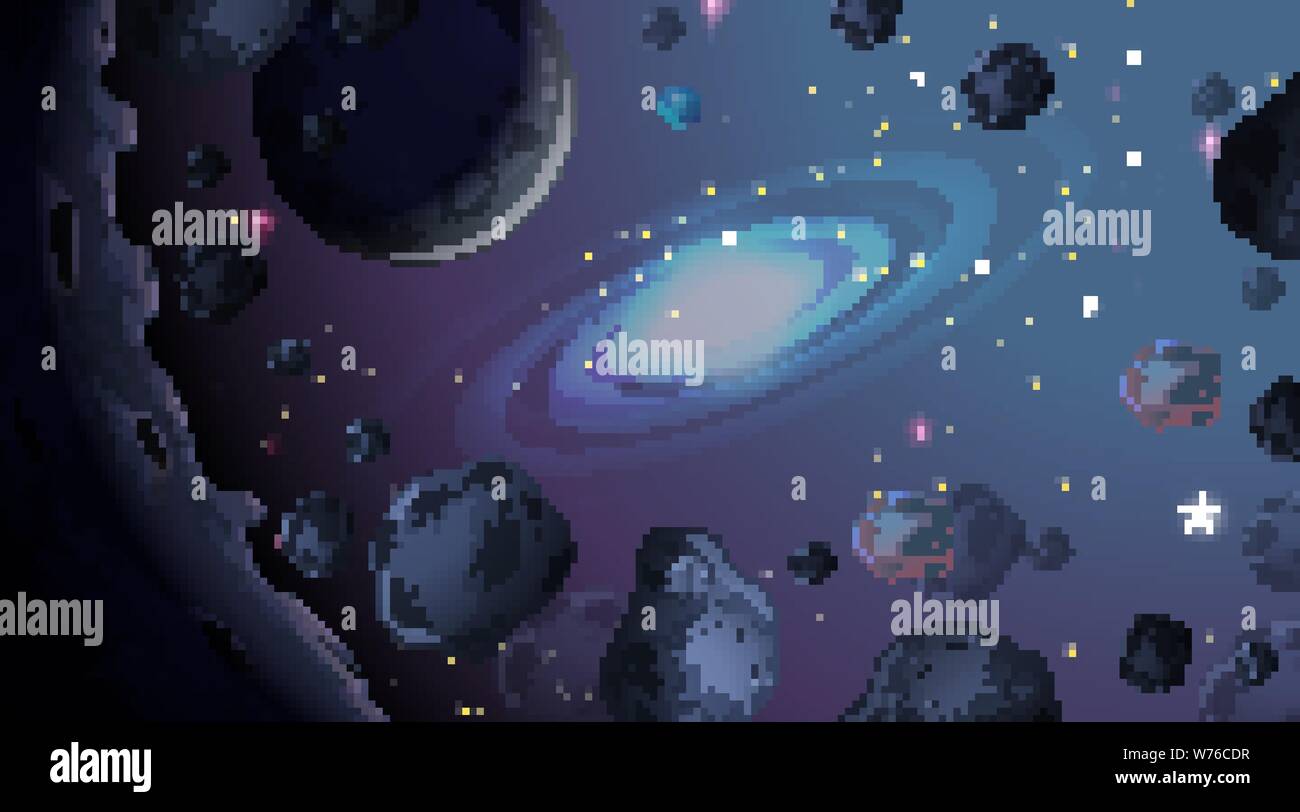 Asteroid in space background illustration Stock Vector Image & Art - Alamy