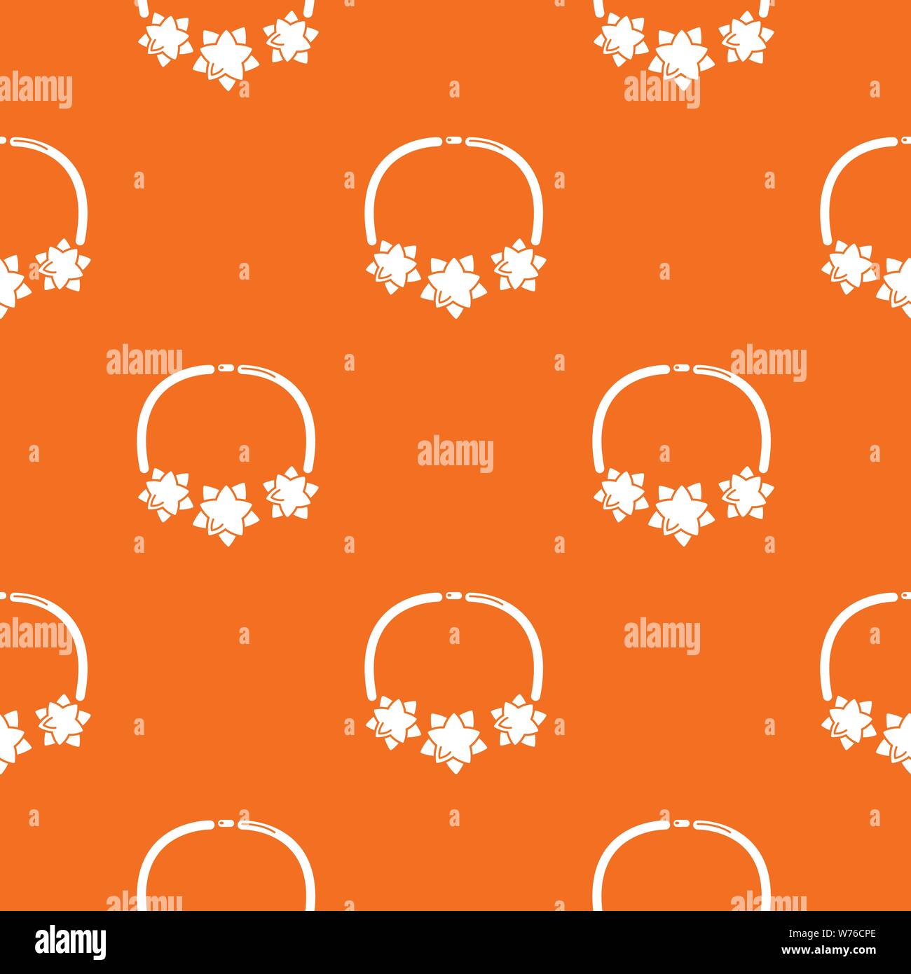 Necklace star pattern vector orange Stock Vector
