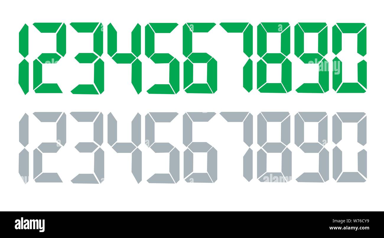 set of numbers isolated on white Stock Vector Image & Art - Alamy