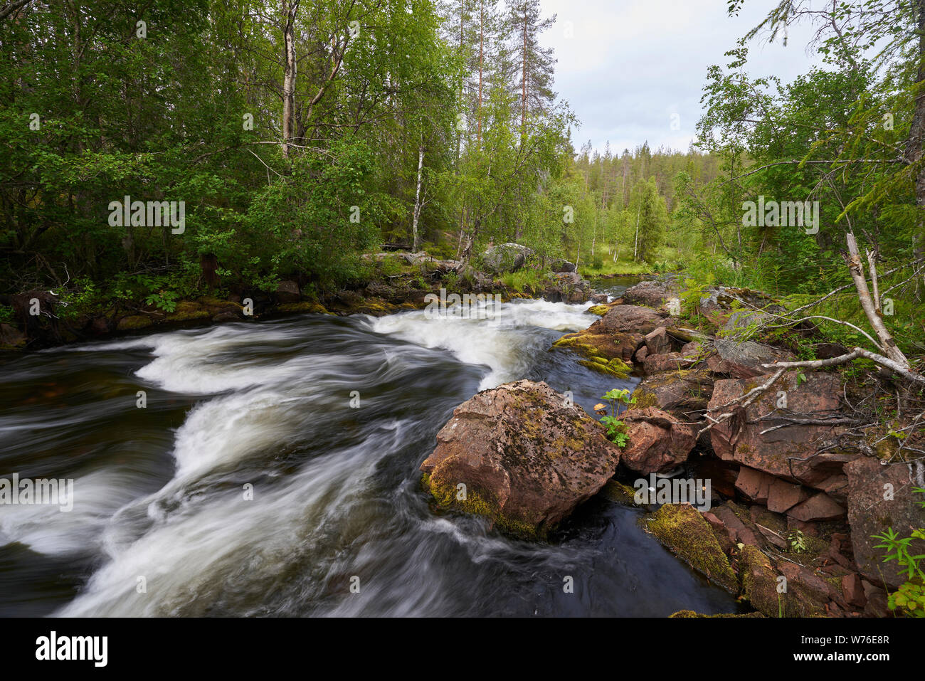 River Kuerjoki, Kolari, Lapland, Finland Stock Photo - Alamy