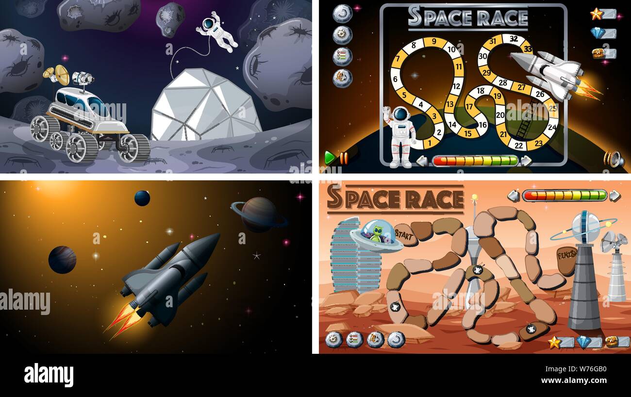Set of space games illustration Stock Vector Image & Art Alamy