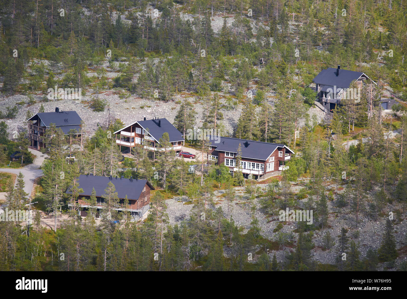 Luxury cabins at Levi, Kittilä, Finland Stock Photo - Alamy