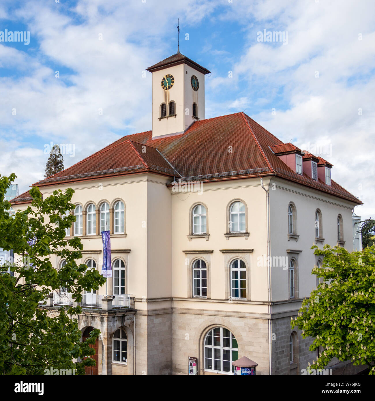 Sindelfingen, Baden Wurttemberg/Germany - May 11, 2019: Detail view on City Gallery building, Stadtgalerie. Stock Photo