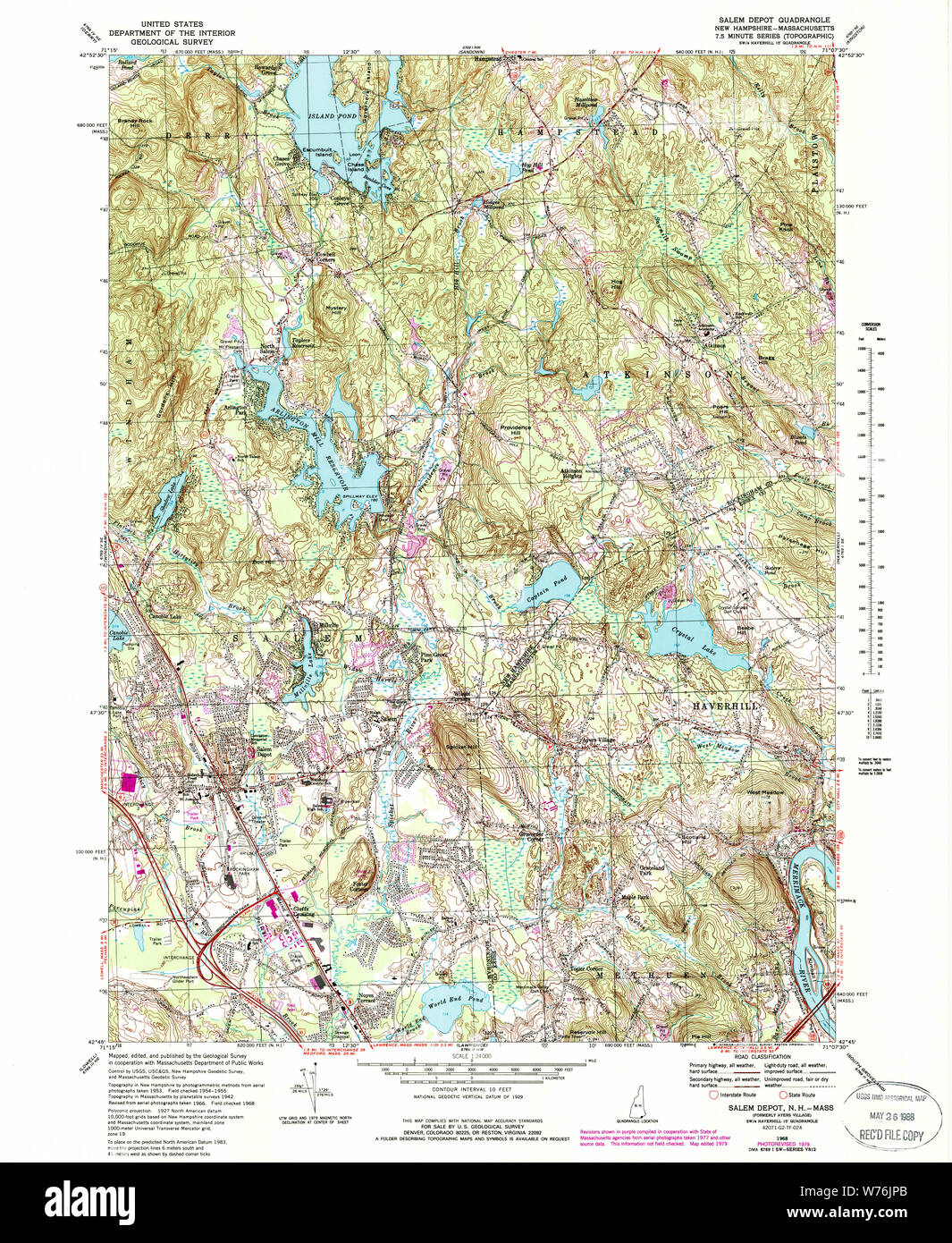 Salem new hampshire map hires stock photography and images Alamy