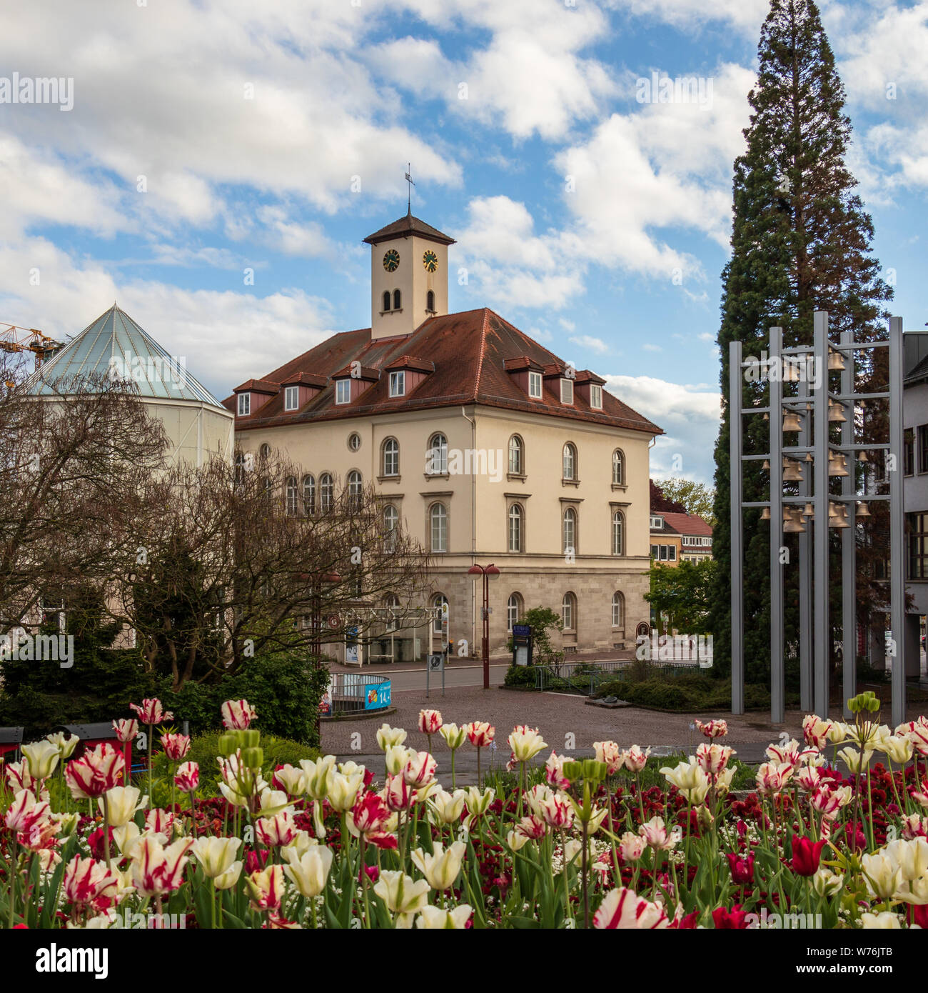 Sindelfingen, Baden Wurttemberg/Germany - May 11, 2019: City Gallery building, Stadtgalerie and cityhall square. Stock Photo