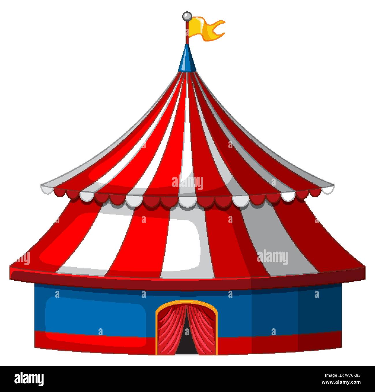 Circus tent in blue and red illustration Stock Vector Image & Art - Alamy