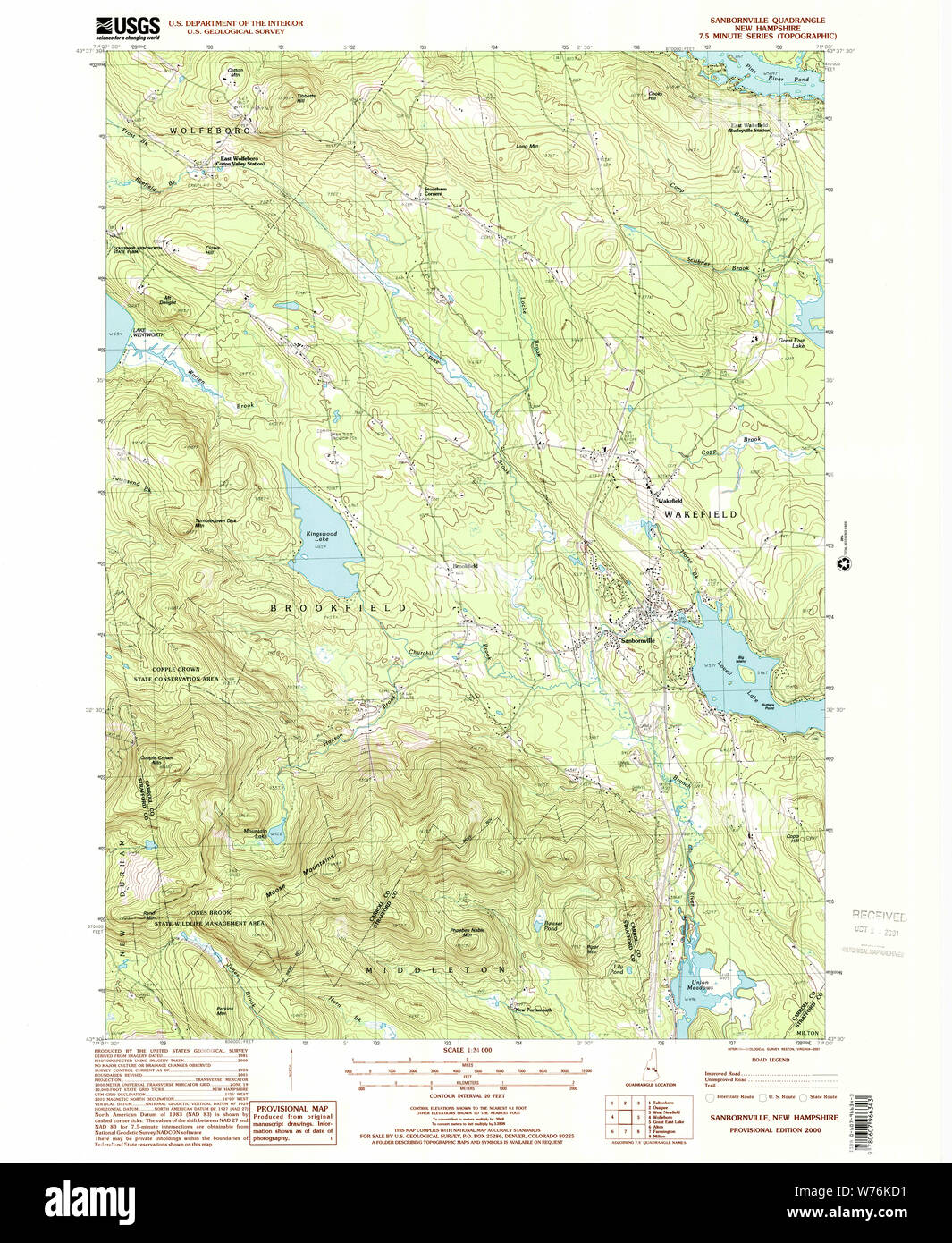 Map of sanbornville hires stock photography and images Alamy
