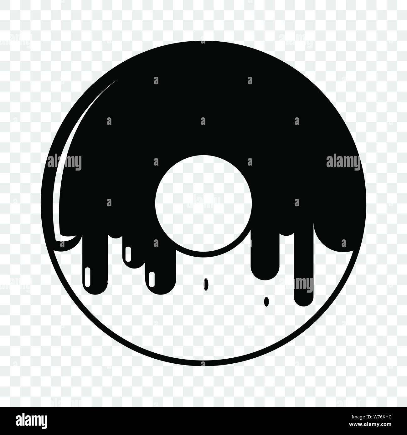 Donut icon, simple black style Stock Vector Image & Art - Alamy