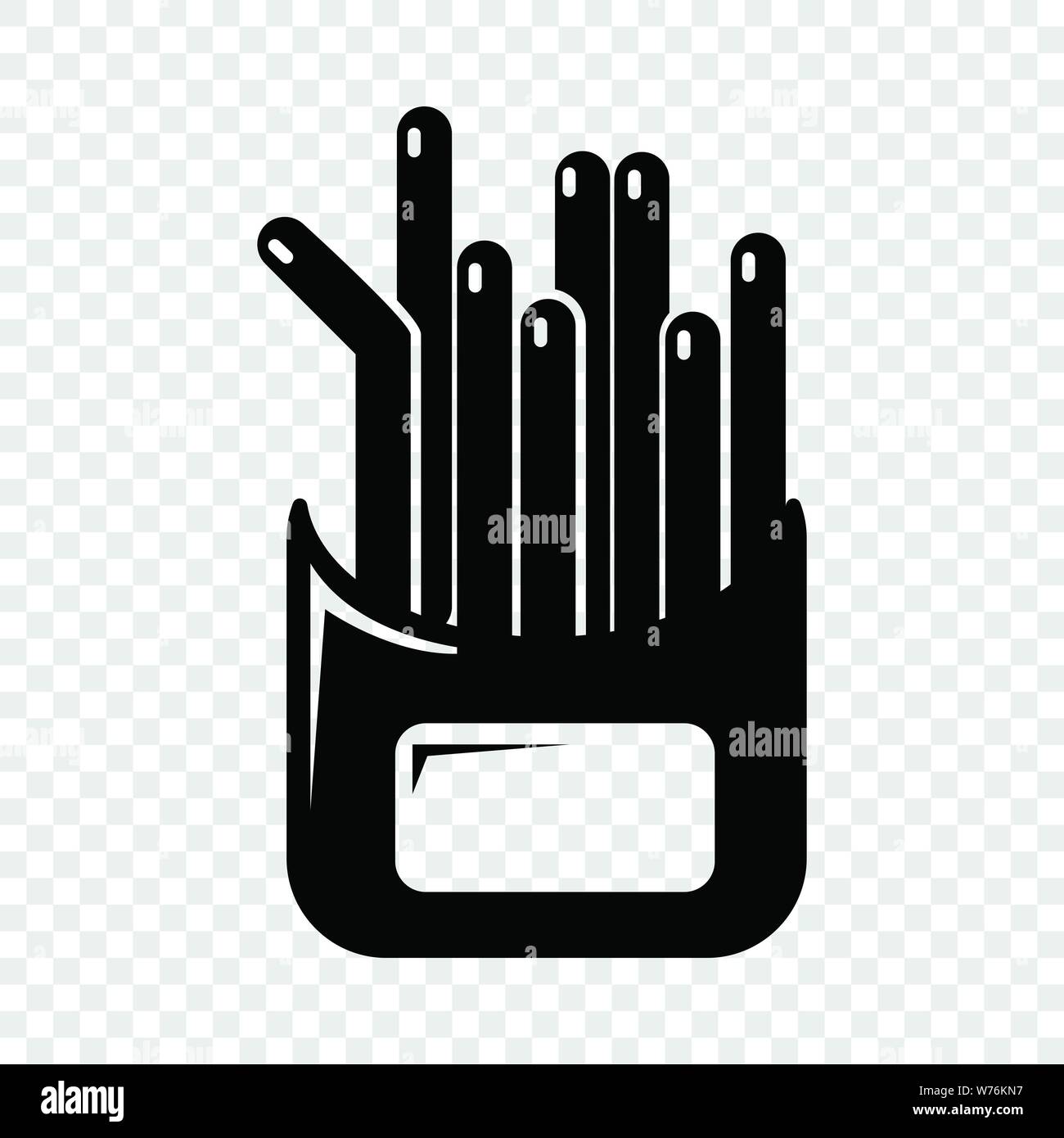 French fries icon, simple black style Stock Vector Image & Art - Alamy