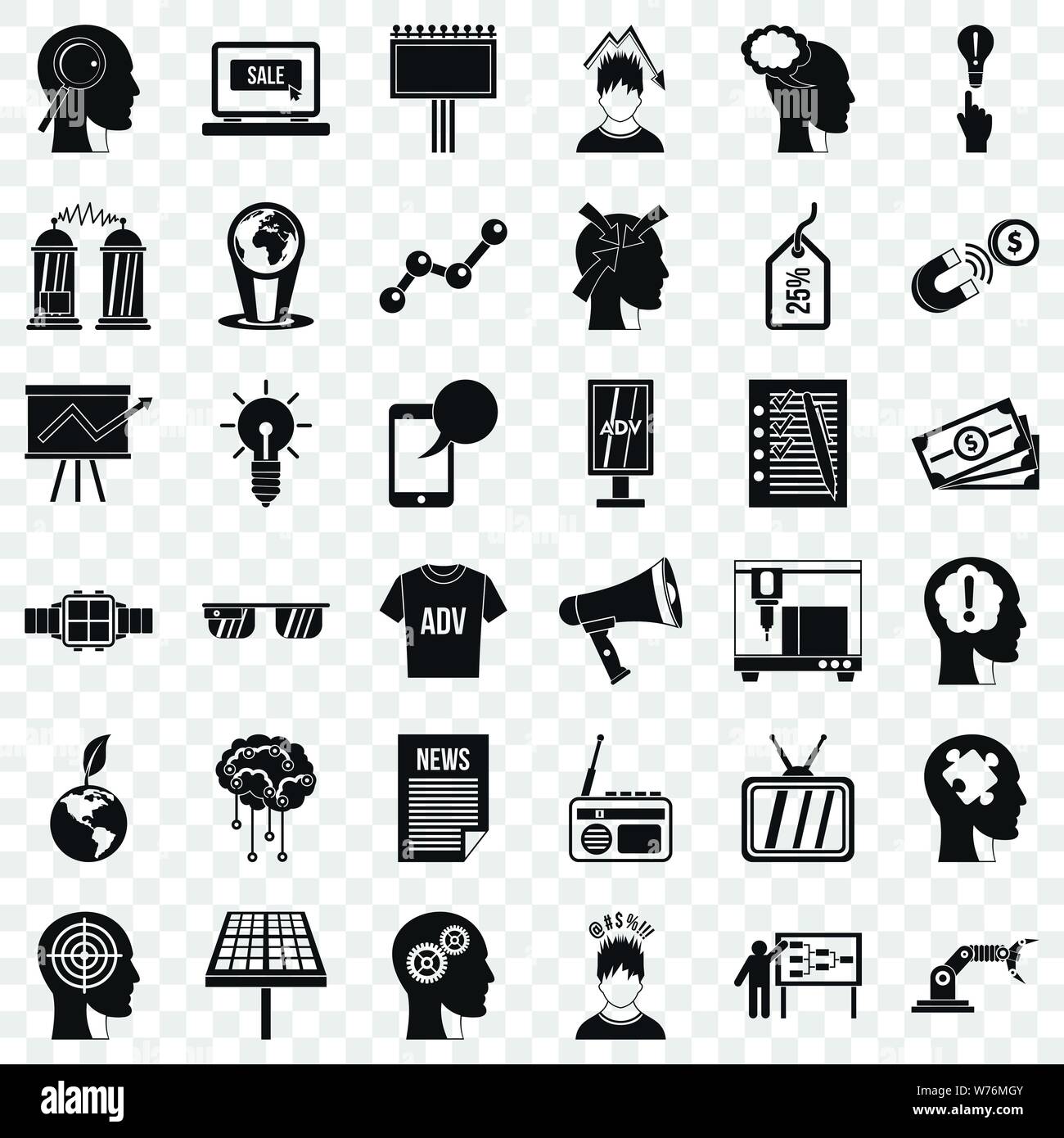 Idea icons set, simple style Stock Vector Image & Art - Alamy