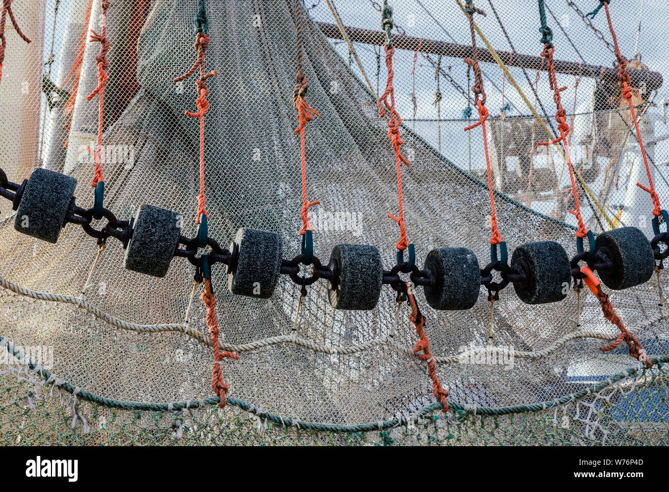 Fishing net, Greetsiel, North Sea, East Frisia, Germany Stock Photo