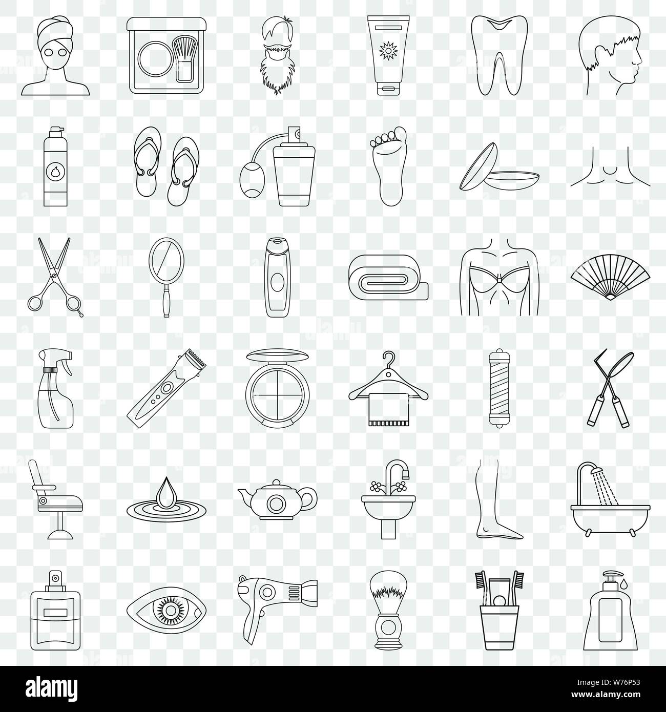 Cleaning icons set, outline style Stock Vector Image & Art - Alamy