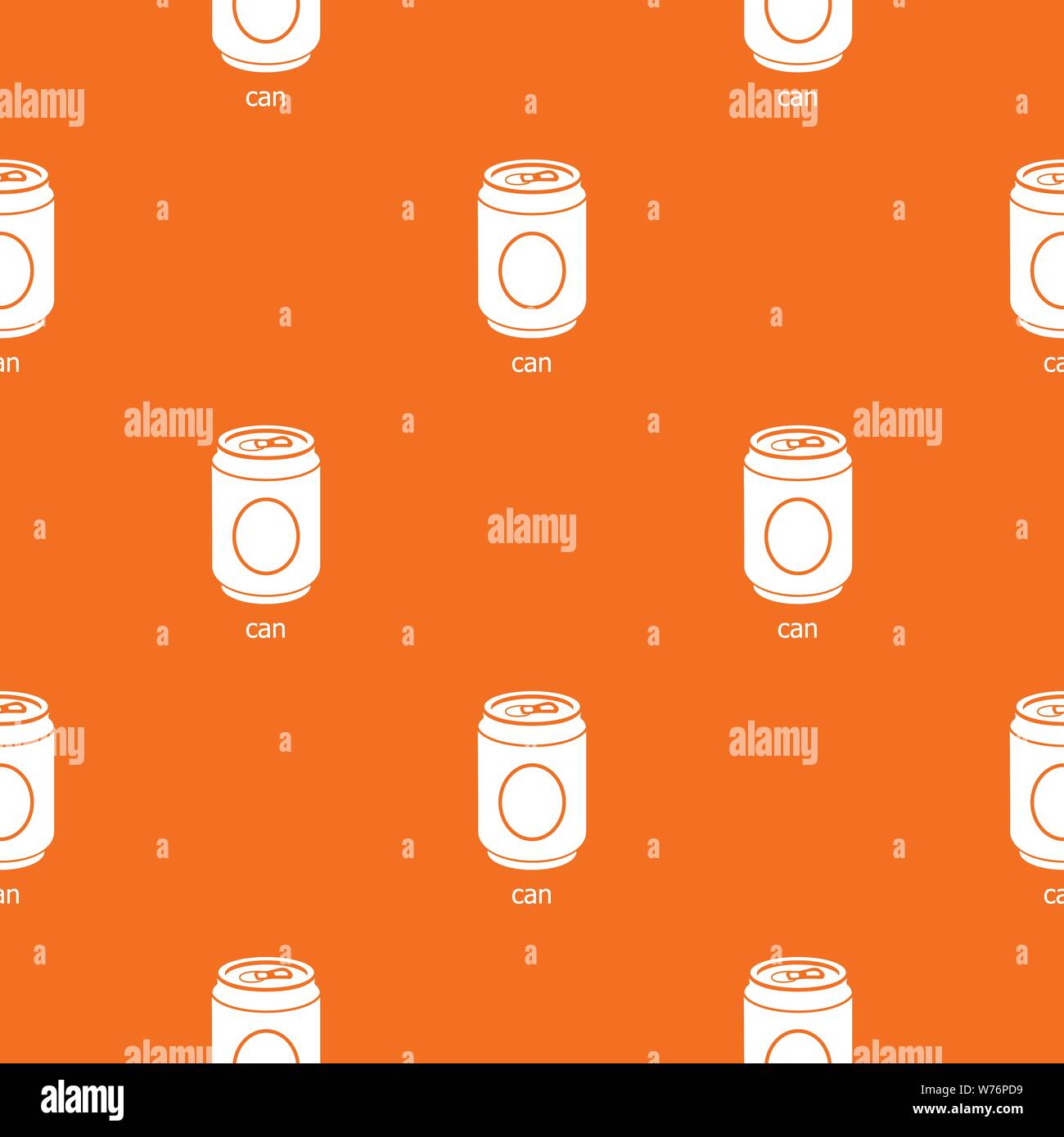 Can pattern vector orange Stock Vector