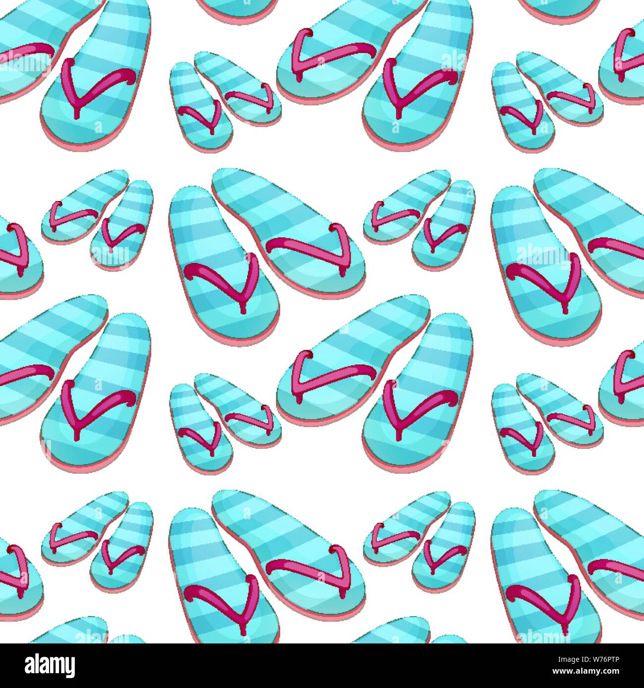 Seamless pattern tile cartoon with sandals illustration Stock Vector