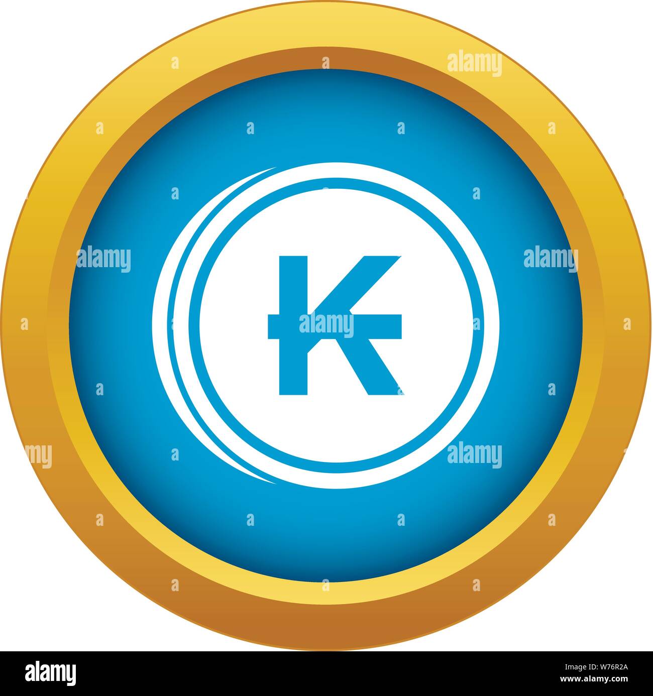 Coins lao kip icon blue vector isolated Stock Vector Image & Art - Alamy
