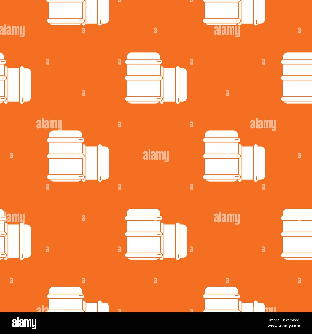 Paintball barell equipment pattern vector orange Stock Vector
