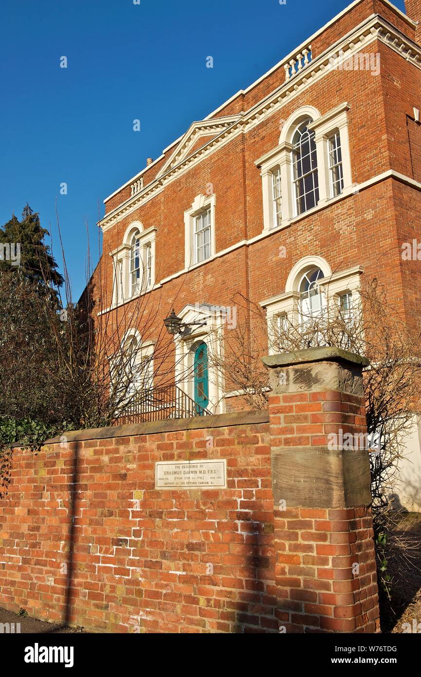 Erasmus Darwin House, Lichfield Stock Photo