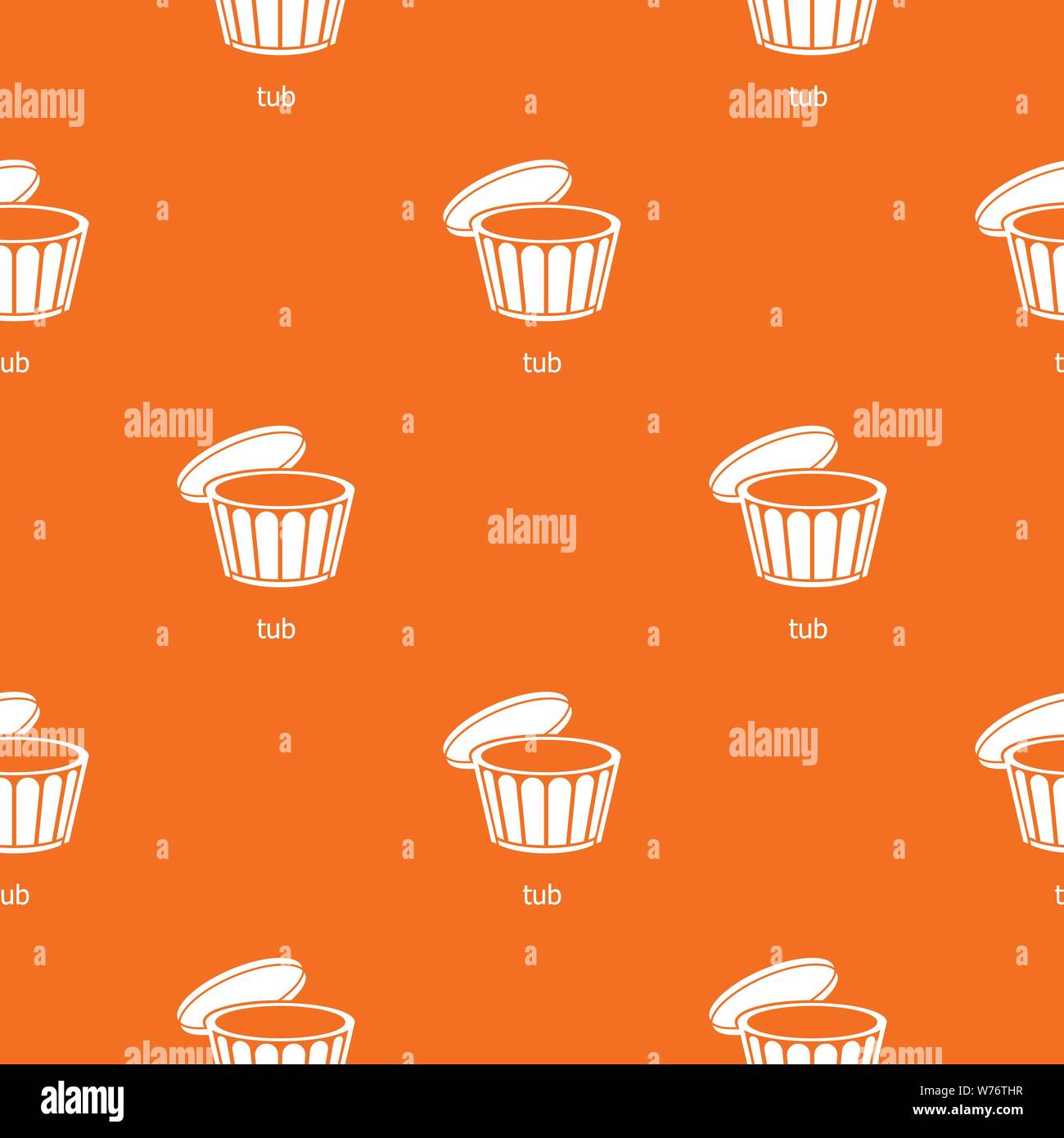 Tub pattern vector orange Stock Vector