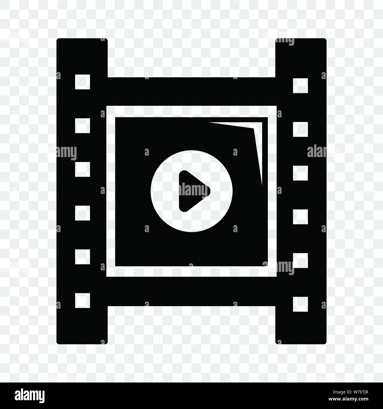 Play film strip icon, simple black style Stock Vector Image & Art - Alamy