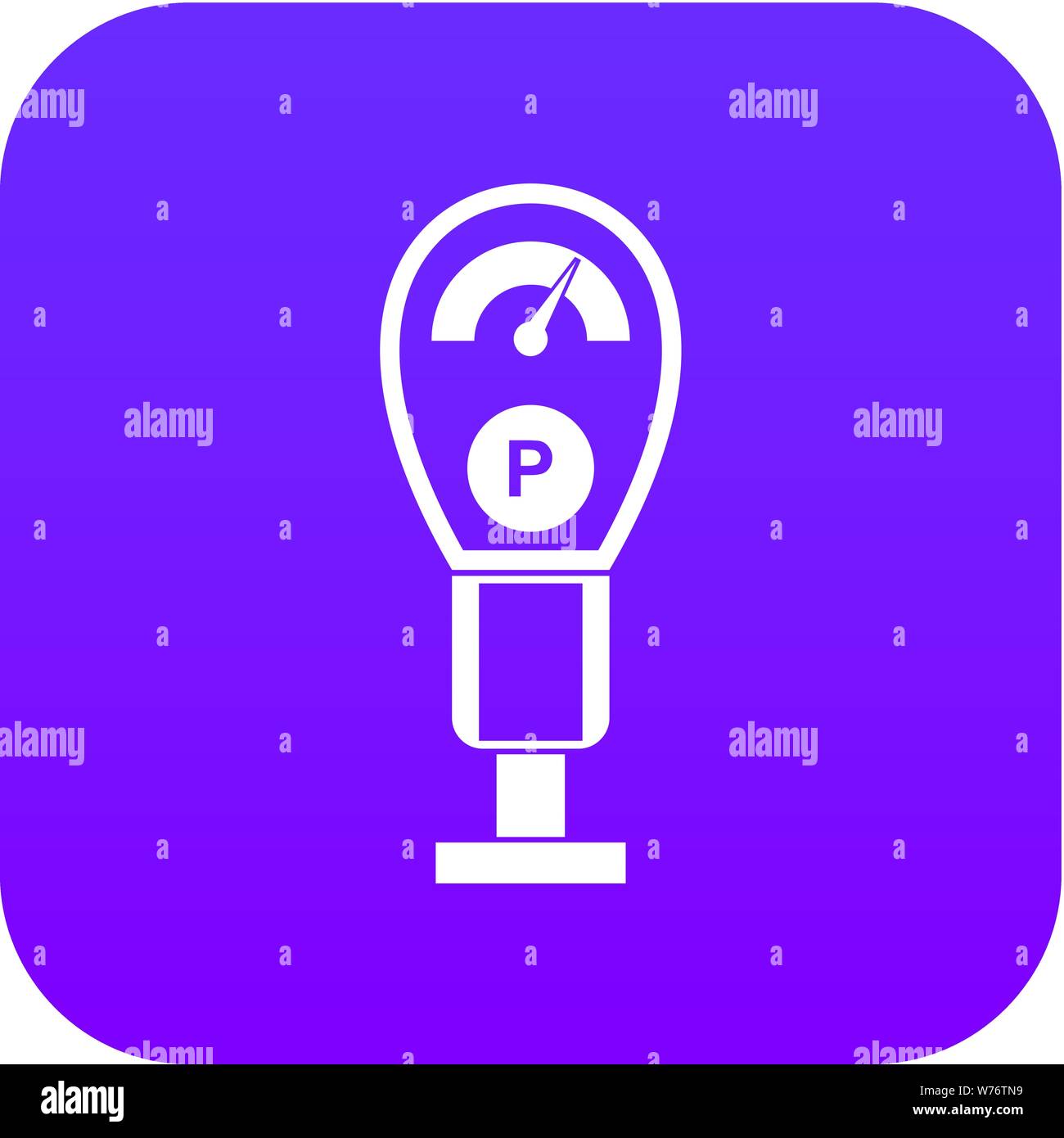 Parking meters icon digital purple Stock Vector