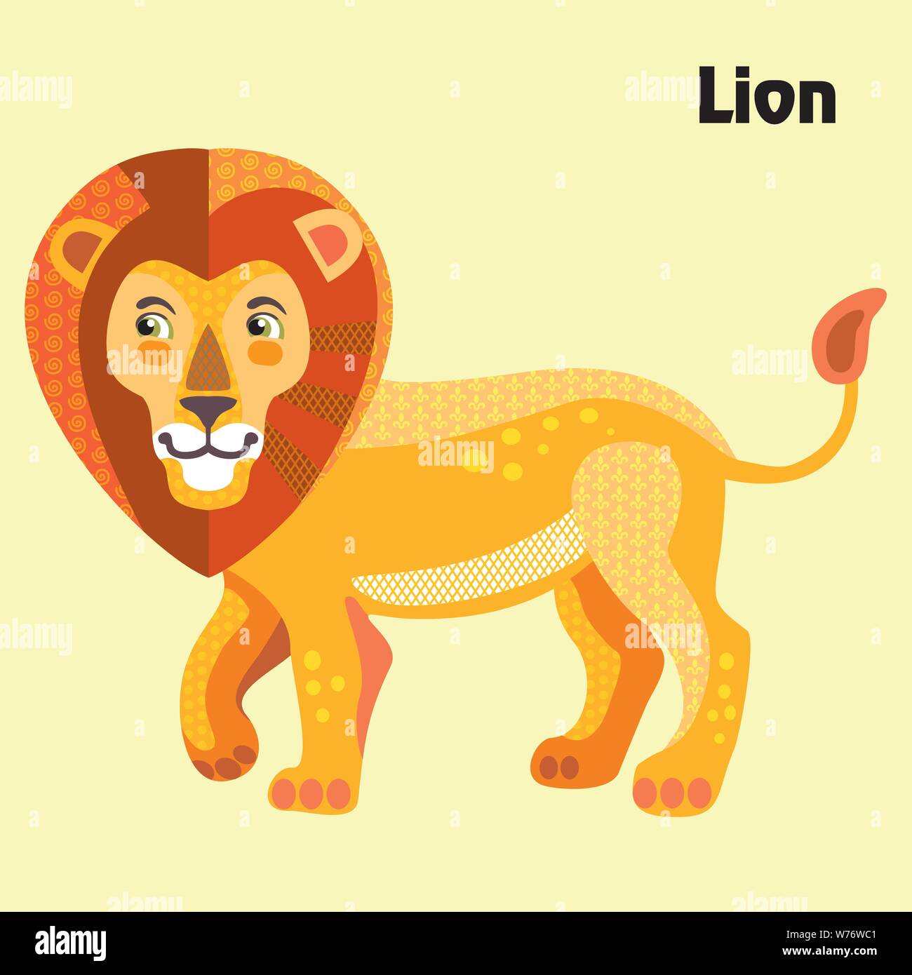 Colorful decorative outline funny colorful lion standing in profile. Wild animals and birds vector cartoon flat illustration in different colors isola Stock Vector Image & Art - Alamy Colorful decorative outline funny colorful lion standing in profile. Wild animals and birds vector cartoon flat illustration in different colors isola Stock Vector Image & Art - Alamy