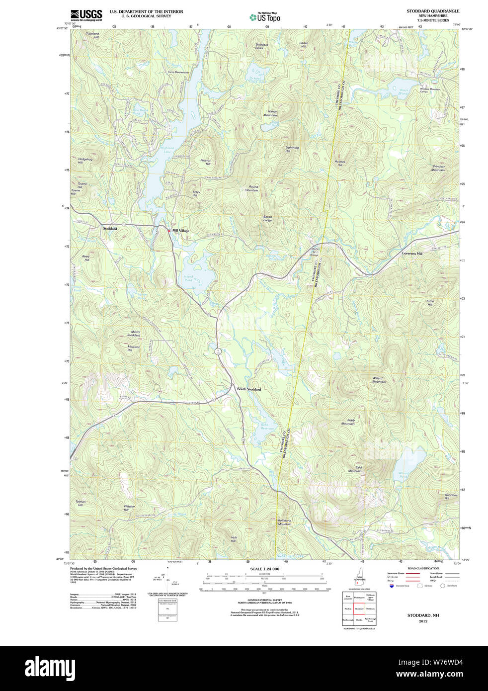 Stoddard new hampshire map hires stock photography and images Alamy