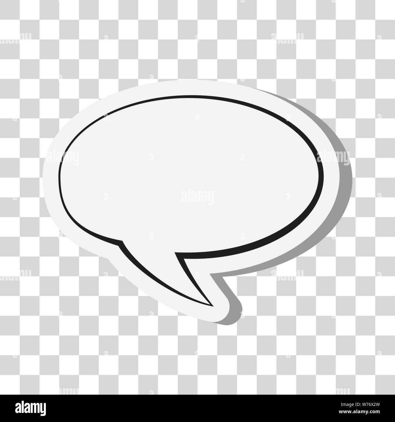 comic speech bubble or speech balloon on transparent background vector illustration Stock Vector