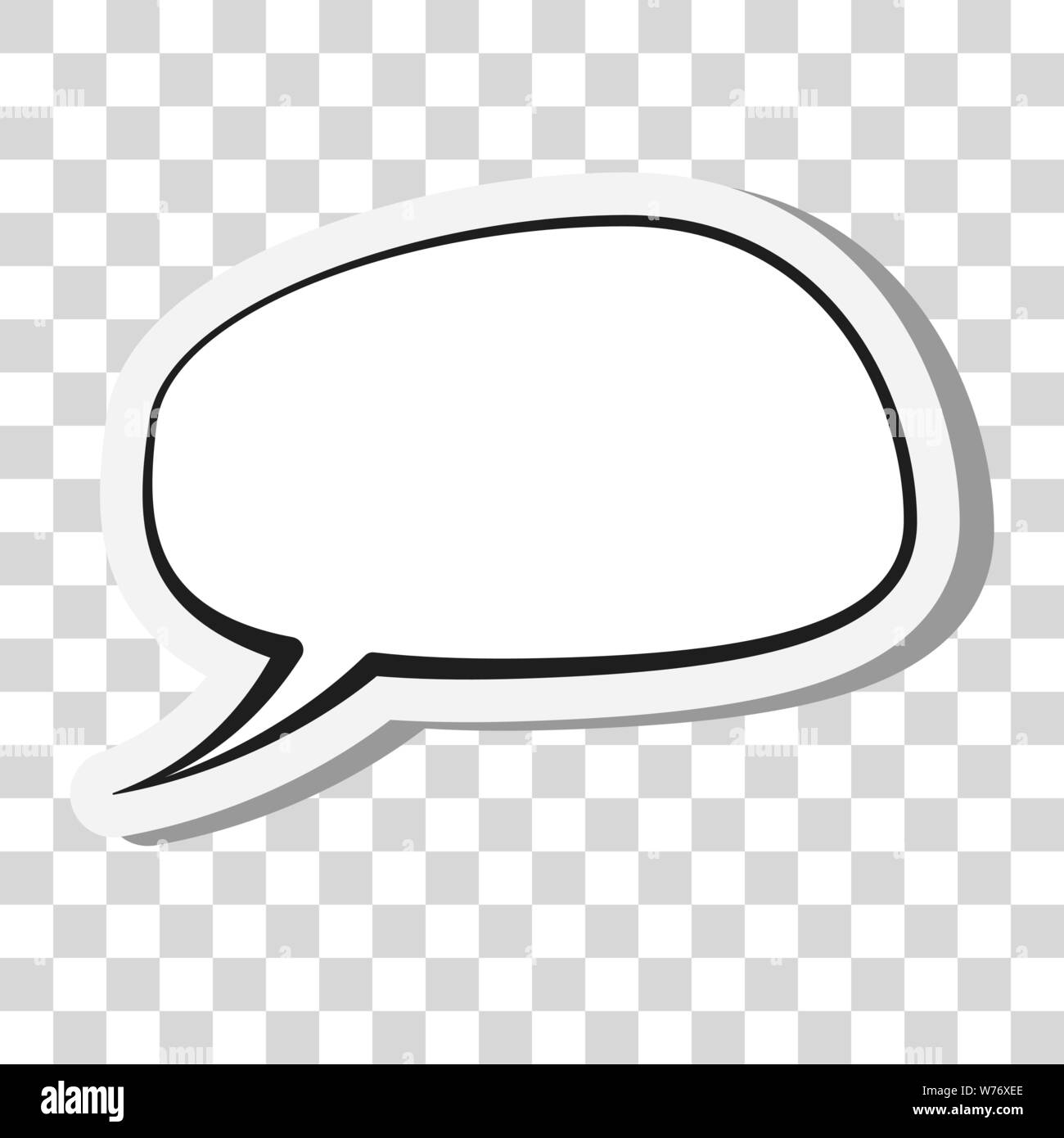 comic speech bubble or speech balloon on transparent background vector  illustration Stock Vector Image & Art - Alamy