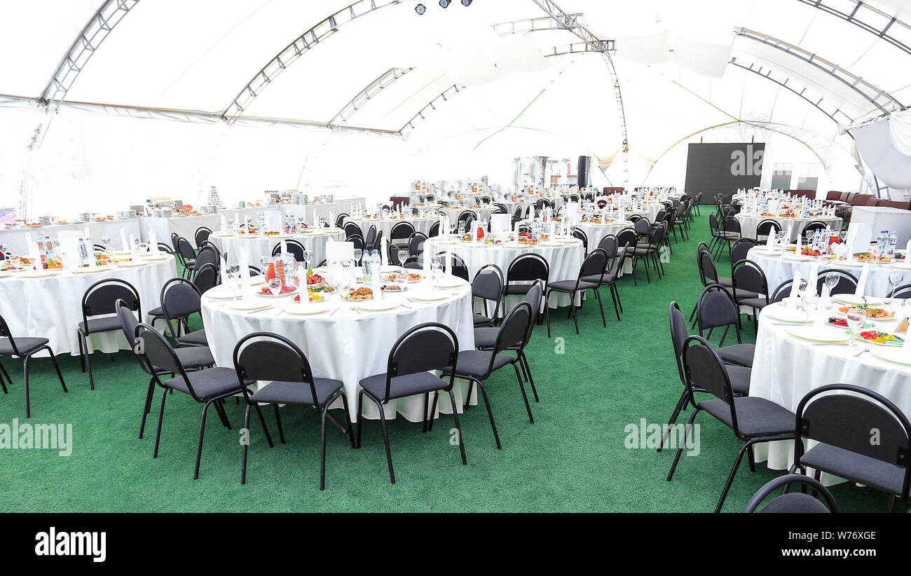 Elegant Wedding Reception Area Ready For Guests The Bridal Party
