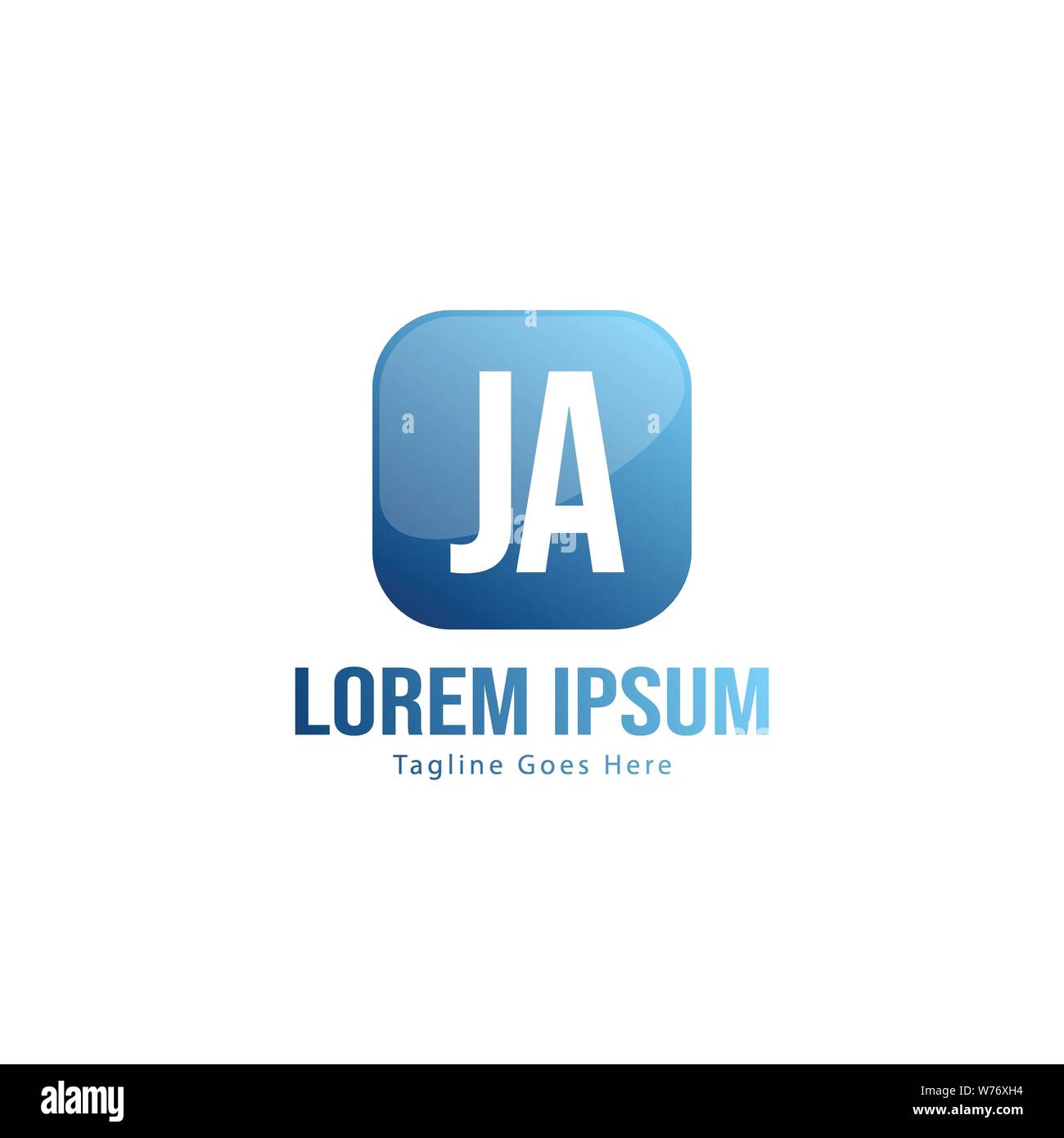 Initial JA logo template with modern frame. Minimalist JA letter logo ...