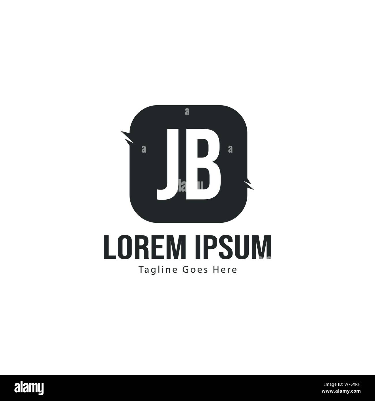 Initial JB logo template with modern frame. Minimalist JB letter logo ...