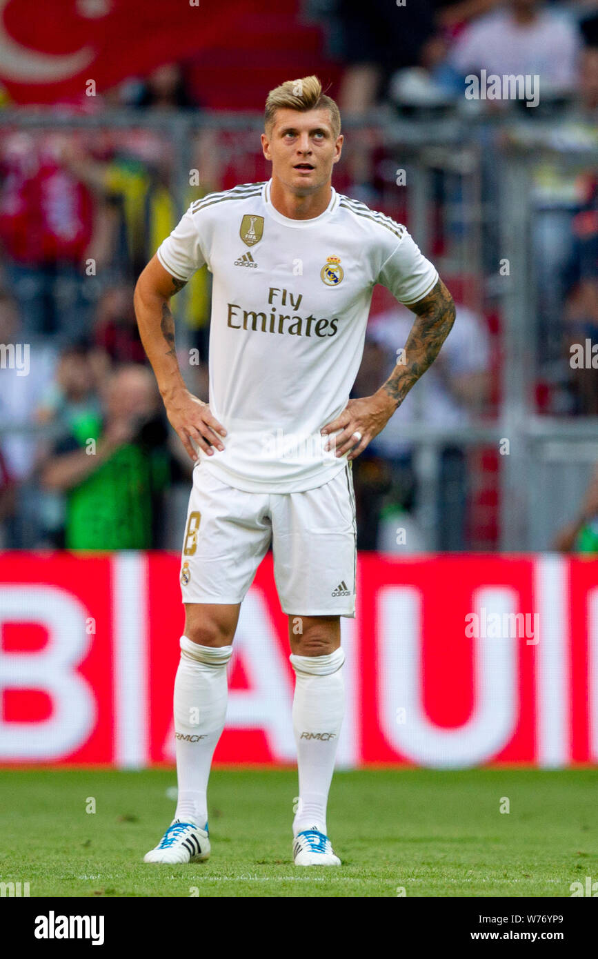 munich deutschland 30th july 2019 disappointment a toni kroos 8 real after scoring for 0 1 soccer real madrid real tottenham hotspur tot audi cup 2019 semifinals on 07 30 2019 in