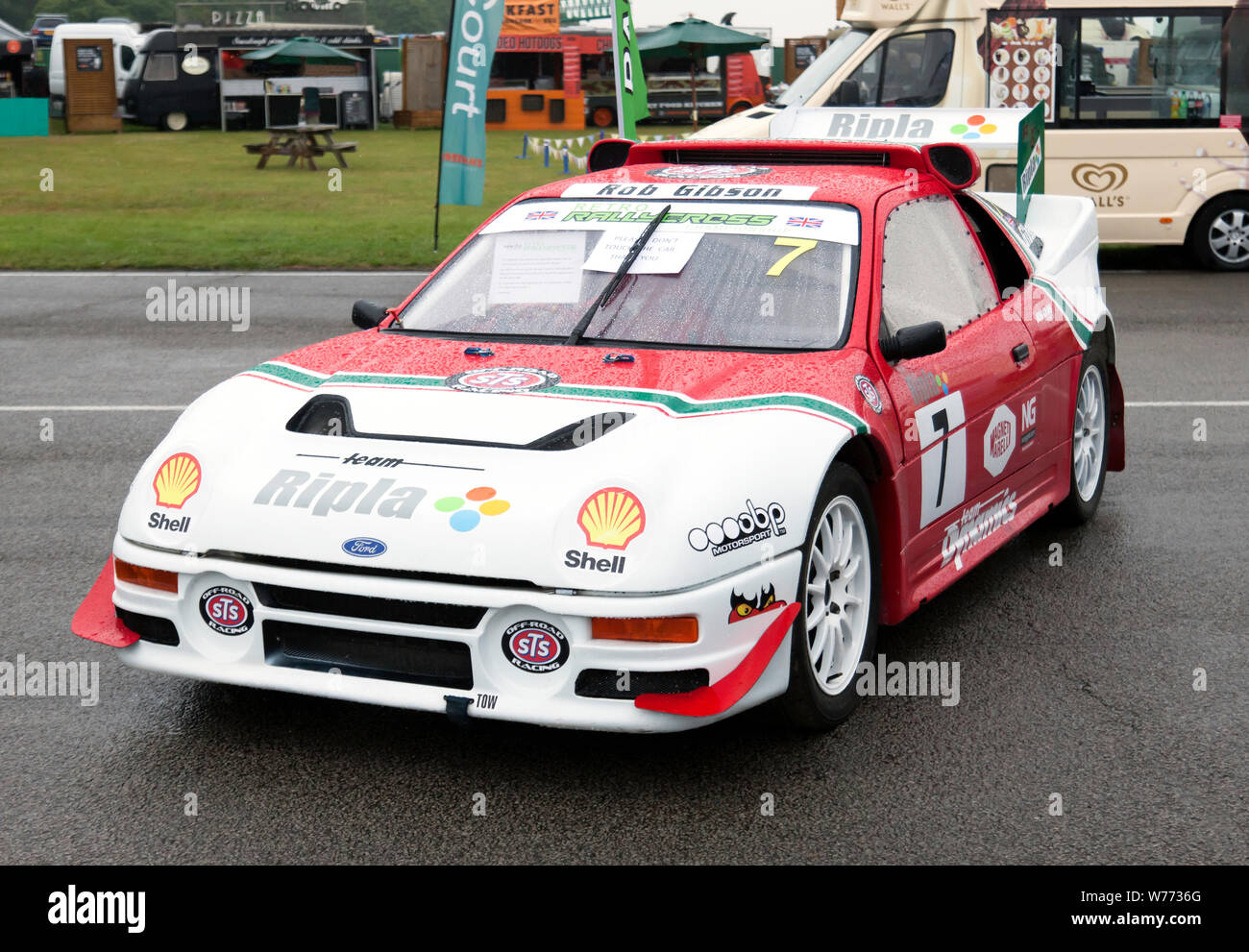 Rob Gibson's Evo 200 Retro Rally Cross Car, on display at the 2019  Silverstone Classic. A replica of Fords RS 200 Group B Rally Car Stock  Photo - Alamy