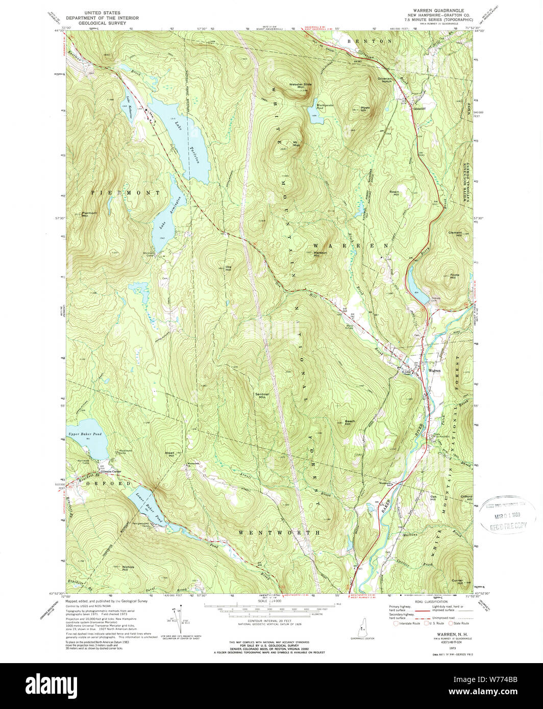 Warren new hampshire map Cut Out Stock Images & Pictures Alamy