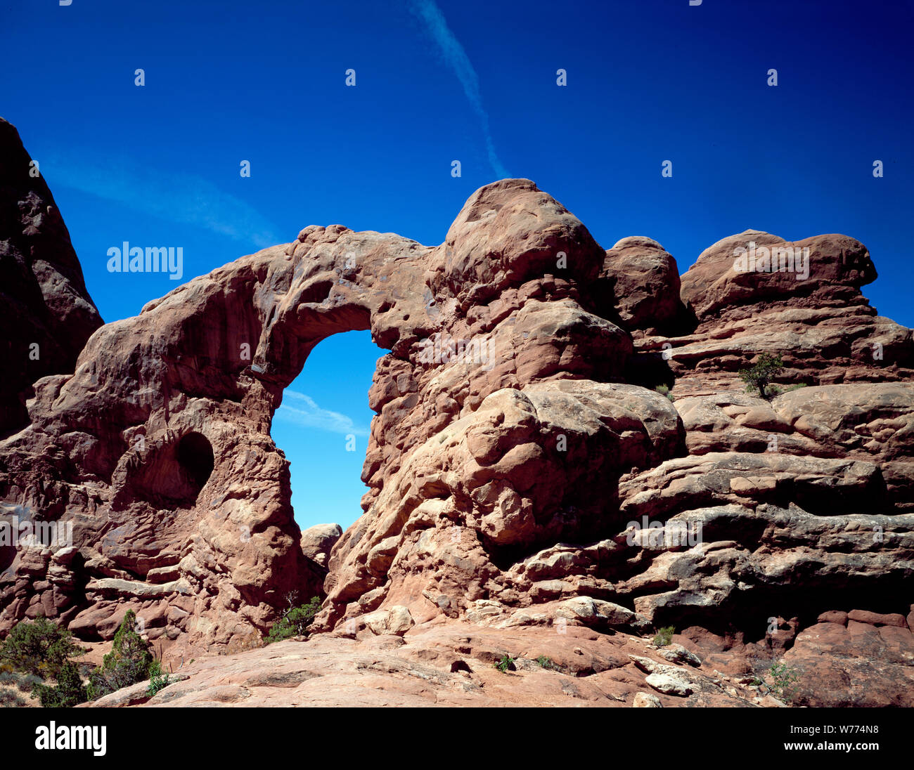 'The Windows' at Arches National Park, Utah Physical description: 1 transparency : color ; 4 x 5 in. or smaller  Notes: Title, date, and keywords provided by the photographer.; Digital image produced by Carol M. Highsmith to represent her original film transparency; some details may differ between the film and the digital images.; Forms part of the Selects Series in the Carol M. Highsmith Archive.; Gift and purchase; Carol M. Highsmith; 2011; (DLC/PP-2011:124).; Stock Photo