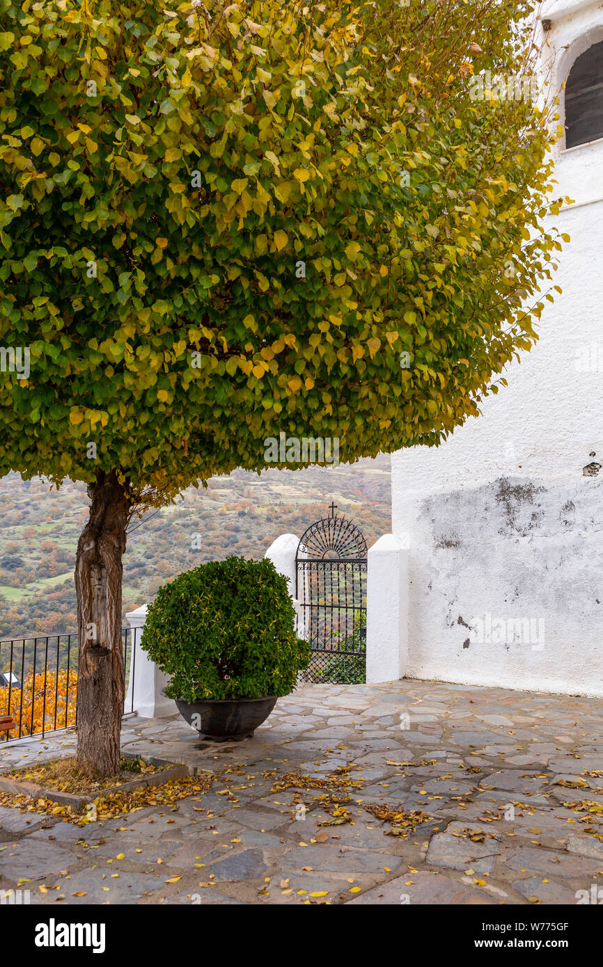 traditional white village of Capileira in the Sierra Nevada,Spain Stock Photo