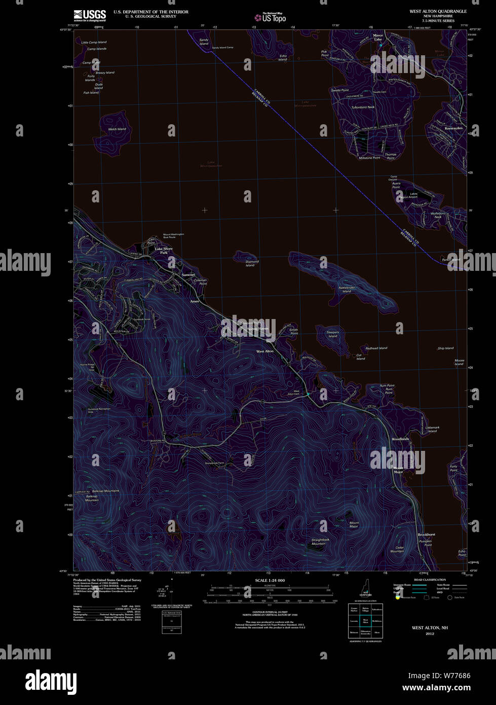 Map of alton new hampshire hires stock photography and images Alamy