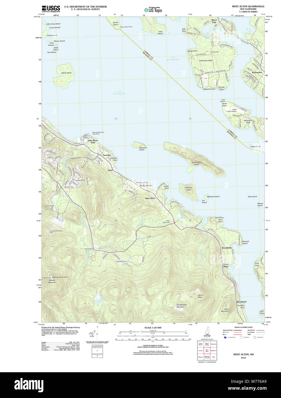Map of alton new hampshire hires stock photography and images Alamy