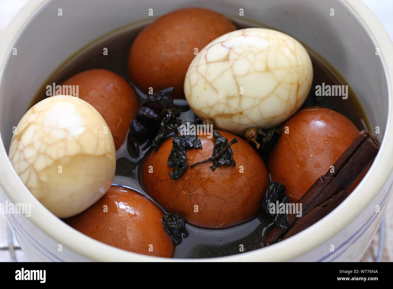 homemade tea eggs, Taiwanese food Stock Photo Alamy