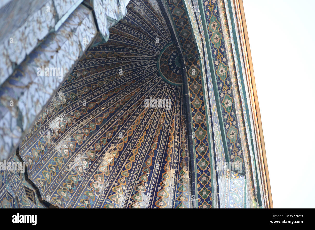 Tilework details in Shah-i Zinda necropolis, Samarkand, Uzbekistan