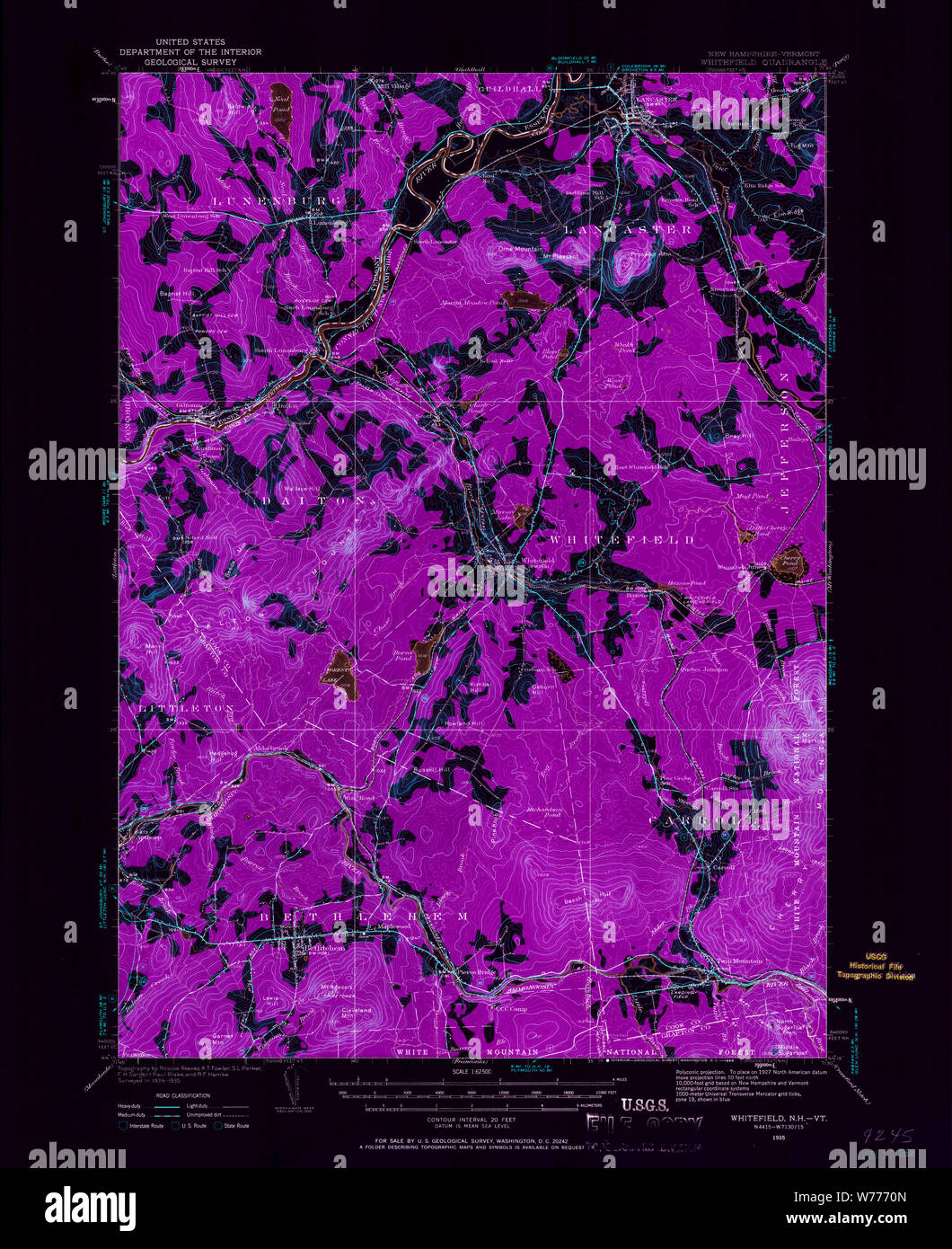 Whitefield new hampshire map hires stock photography and images Alamy