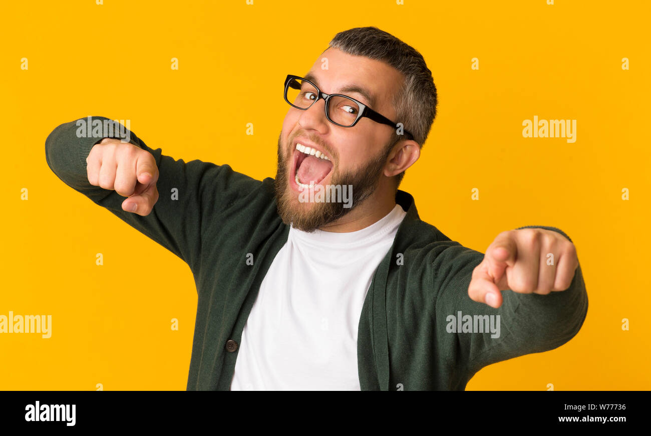 Cheerful bearded hi-res stock photography and images - Alamy