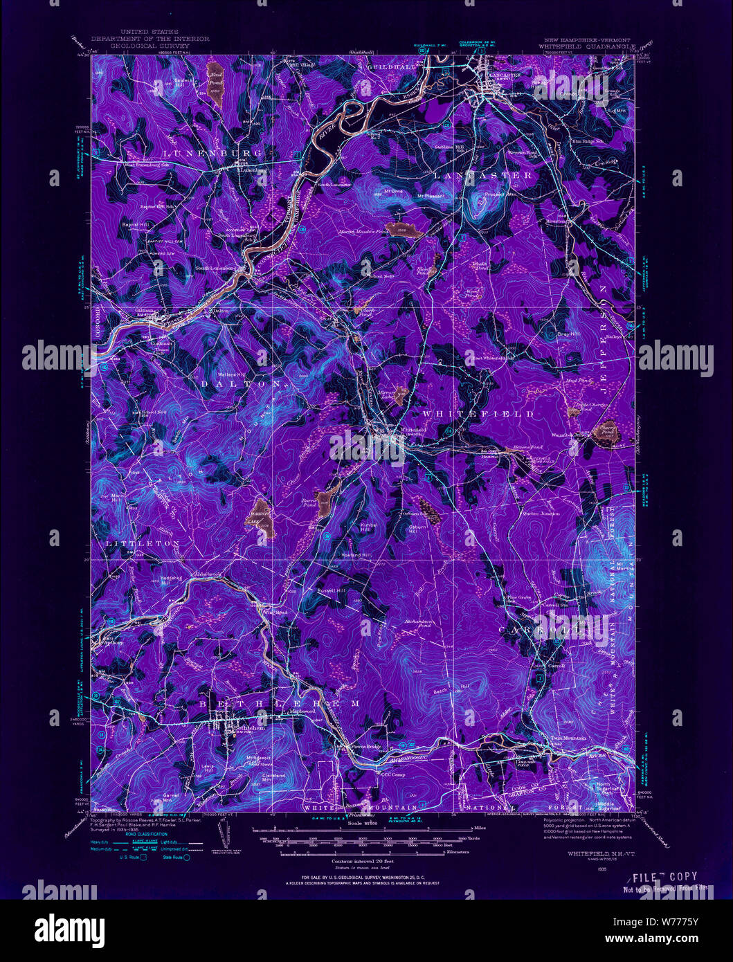 Whitefield new hampshire map hires stock photography and images Alamy