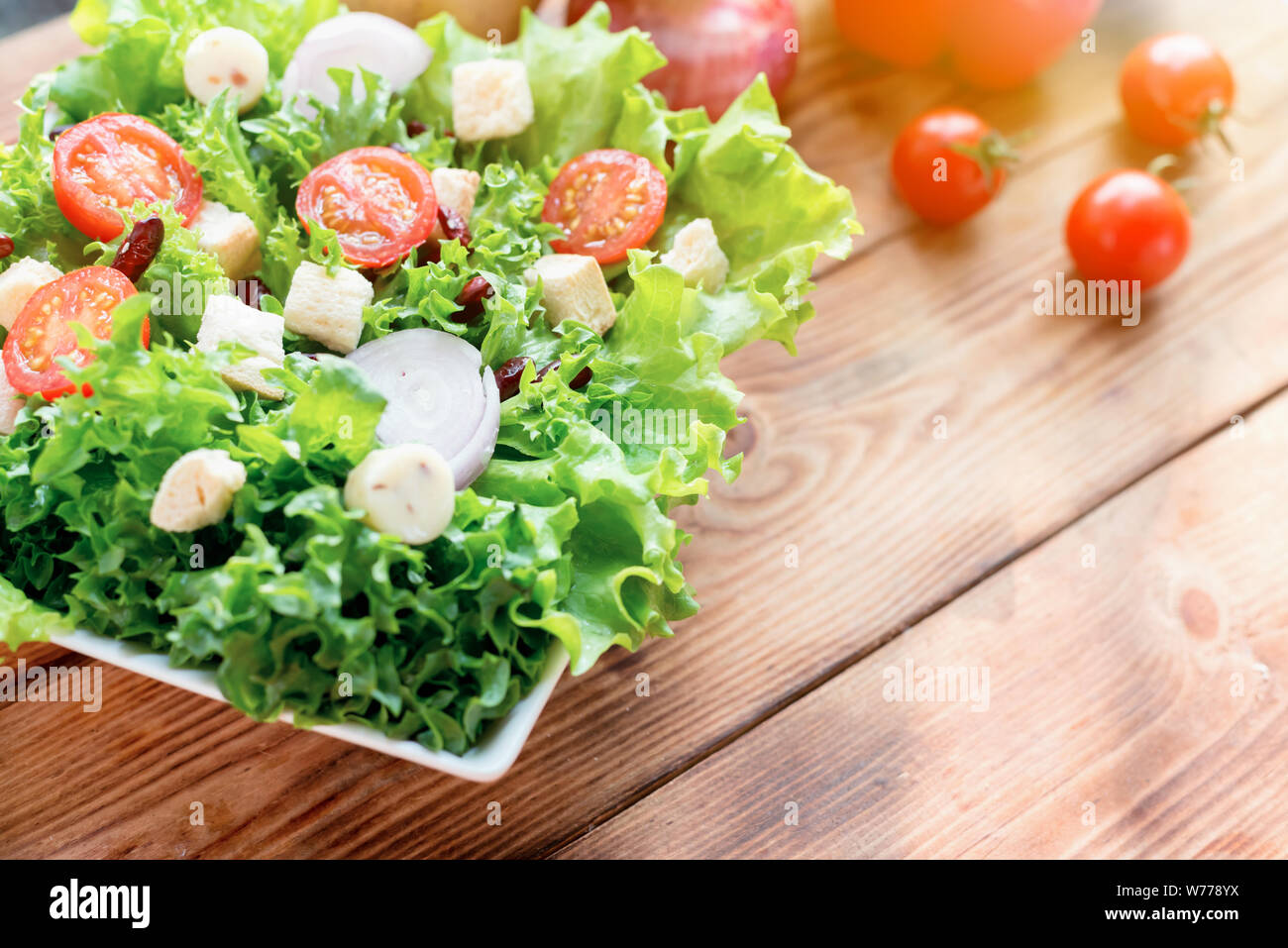 Mix Salad and healthy. Fresh organic vegetables for cooking diet food ...