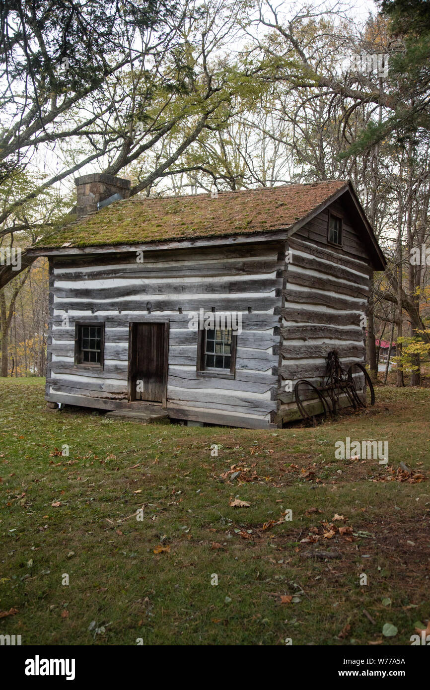 A Log Cabin Moved To The Grounds Of The Pocahontas County