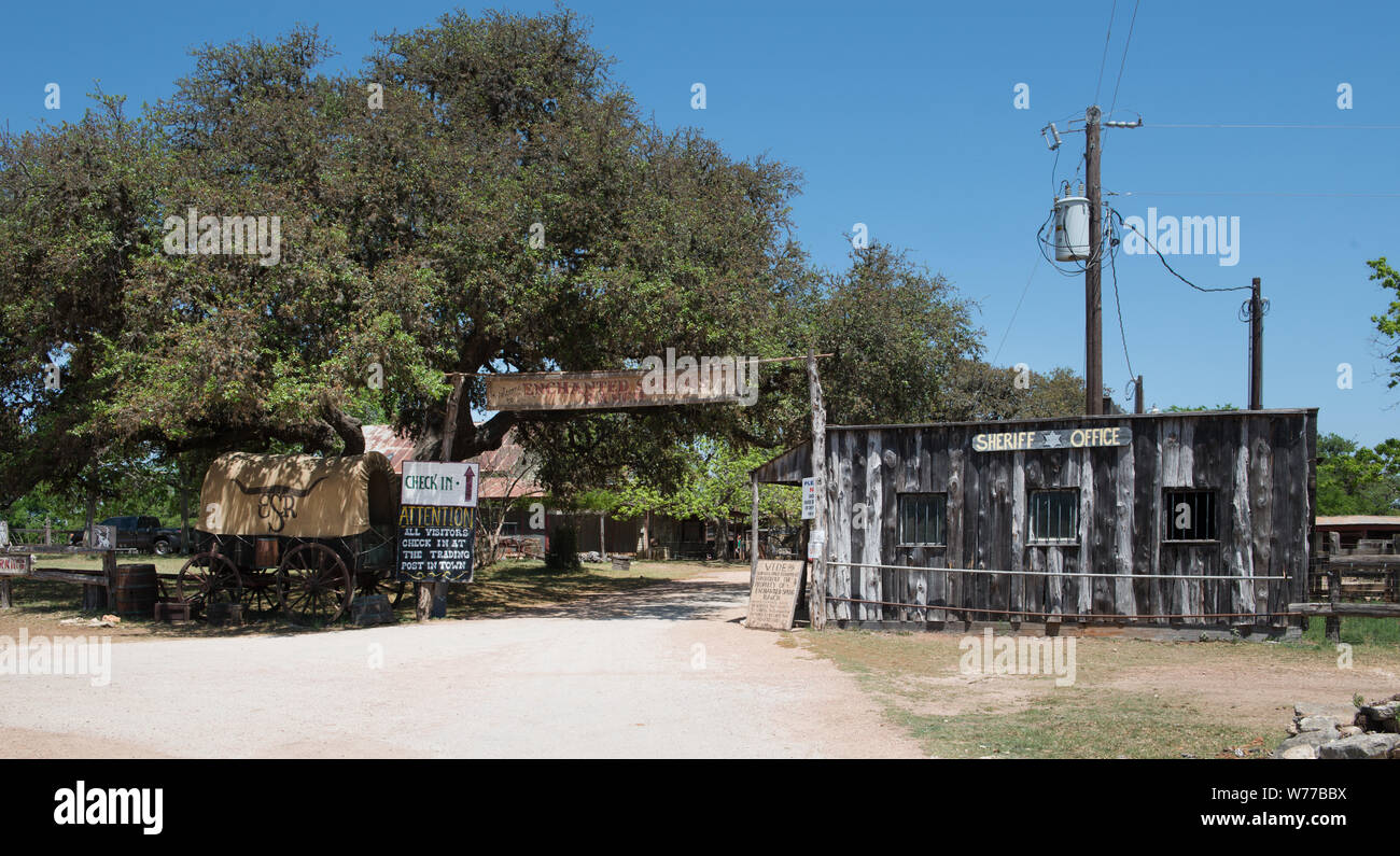 A piece of the Enchanted Springs Ranch and Old West theme park, special-events venue, and frequent movie and television commercial set in Boerne, Texas, northwest of San Antonio Physical description: 1 photograph : digital, tiff file, color.  Notes: Title, date, and keywords based on information provided by the photographer.; Gift; The Lyda Hill Foundation; 2014; (DLC/PP-2014:054).; Forms part of: Lyda Hill Texas Collection of Photographs in Carol M. Highsmith's America Project in the Carol M. Highsmith Archive.; Stock Photo